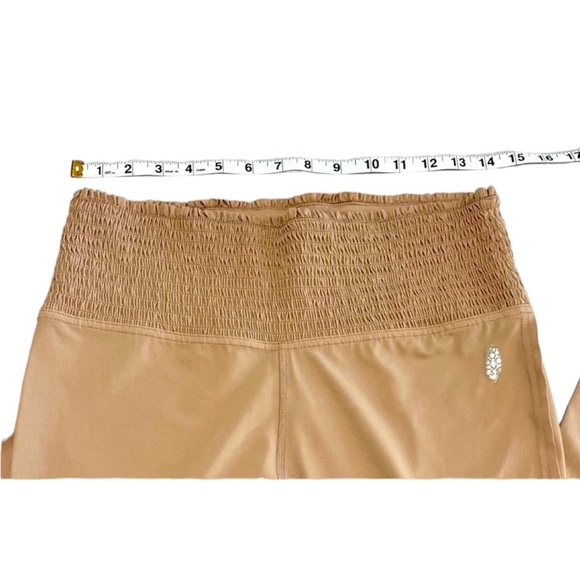 Free People Movement Legging Women Smocked High Waisted Ruche Ankle Size XL Rare - Picture 6 of 7